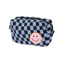 Load image into Gallery viewer, Malibu Sugar Checkered Cosmetic Bag w/ Chenile Patches - 4 Colors