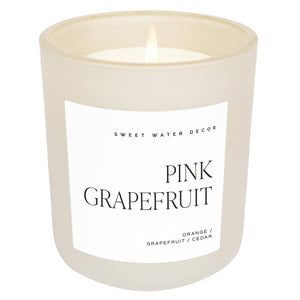 Sweet Water Decor Soy Candle Matte Jar - Pink Grapefruit