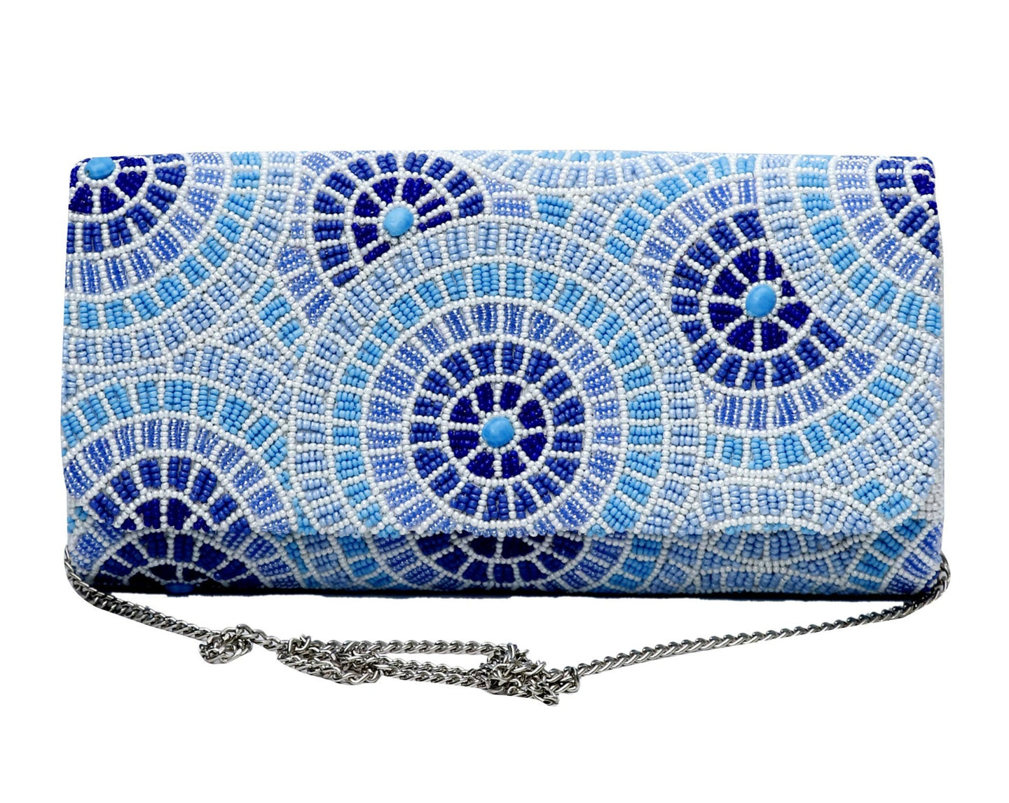 Tiana Designs Beaded Purse - Blue Mosaic