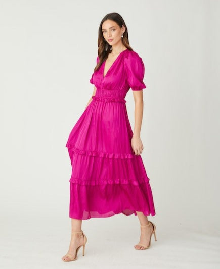 Shoshanna Marcela Dress - Fuchsia