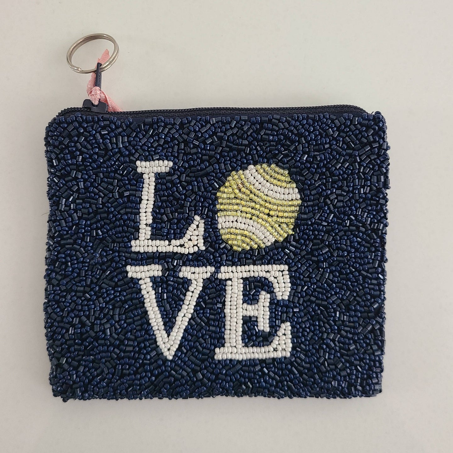 Tiana Designs Large Beaded Coin Purse - Tennis Ball