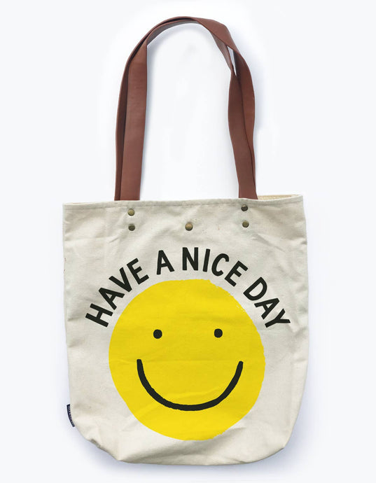 Idlewild Co. Smiley Canvas Tote Bag