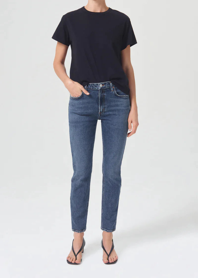 AGOLDE Willow Mid Rise Slim Crop (Stretch) - Rush