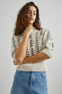 Rails Addy Sweater - Oatmeal Navy Cables