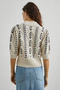 Rails Addy Sweater - Oatmeal Navy Cables