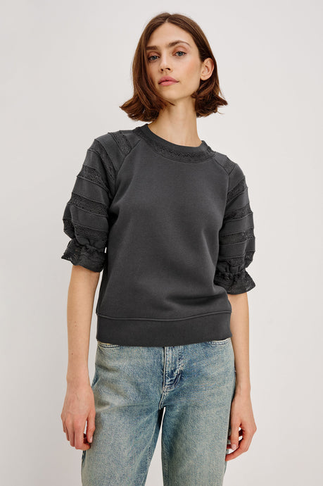 Rails Aggy Top  - Washed Black