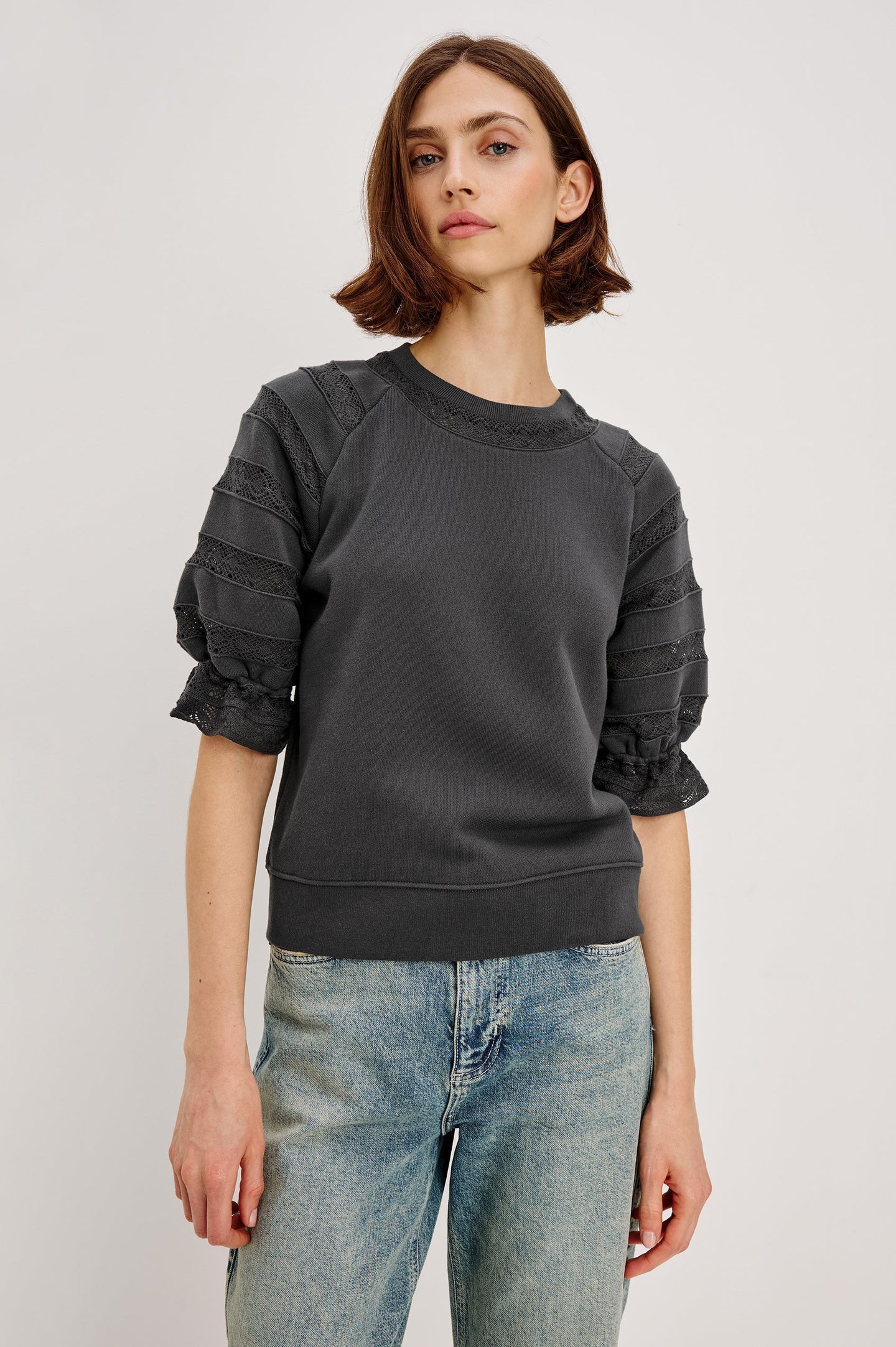 Rails Aggy Top  - Washed Black