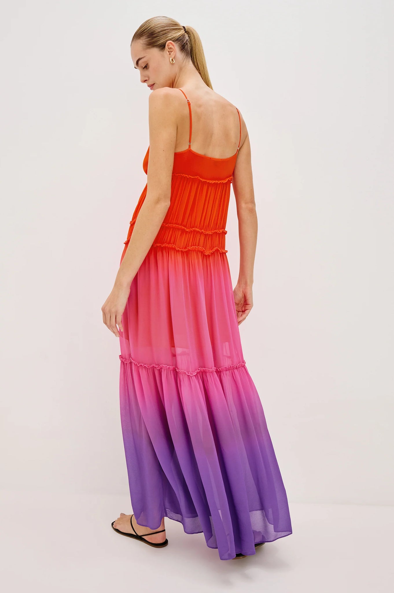 dip dye bridesmaid dress Romantic Dip Dye Rainbow Colored Wedding Dress