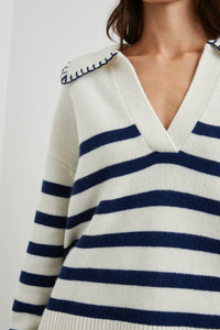 Rails Athena Sweater - Ivory Navy Stripe