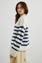 Load image into Gallery viewer, Rails Athena Sweater - Ivory Navy Stripe