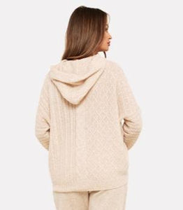 Brodie Luxe Cable Hoodie - Cygnet