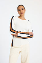 Load image into Gallery viewer, Brodie WISPR Valerie Stripe Slim Crew - Ivory