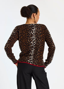 Brodie WISPR Lydia Leopard Cardi - Sand