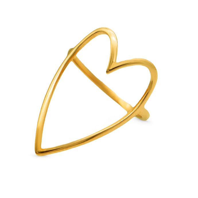 Love You More Silhouette Heart Ring