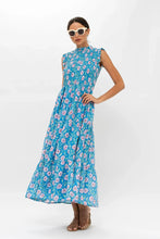 Load image into Gallery viewer, OLIPHANT Sleeveless Smocked Maxi - Amalfi Blue