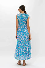 Load image into Gallery viewer, OLIPHANT Sleeveless Smocked Maxi - Amalfi Blue