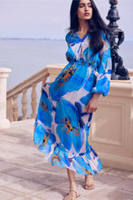 Load image into Gallery viewer, Misa Amata Dress - Blue Poppy