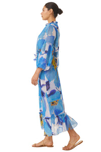 Misa Amata Dress - Blue Poppy