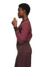 Load image into Gallery viewer, Brodie Ethereal Stitch Crew - Dark Brown/Neon Pink