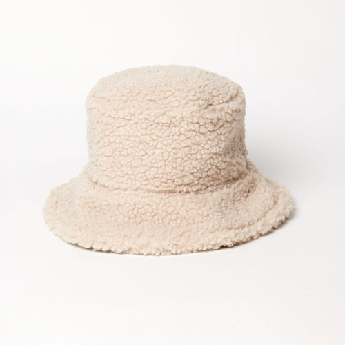 Hat Attack Sherpa Reversible Bucket Hat - Natural