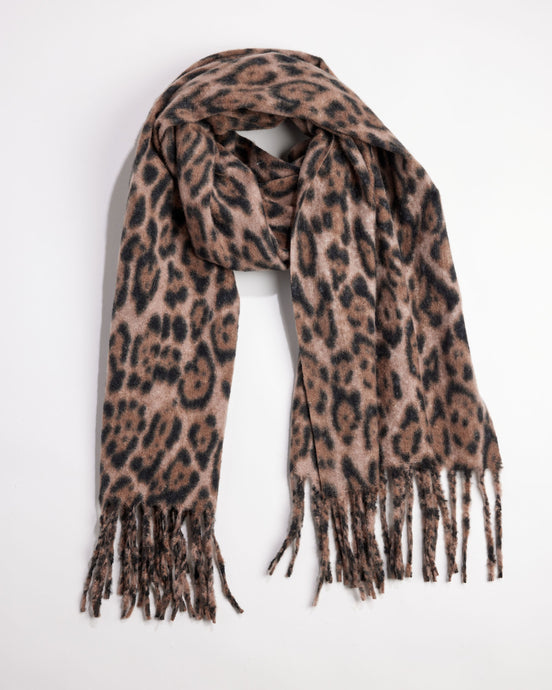 Hat Attack Leopard Scarf - Natural Combo