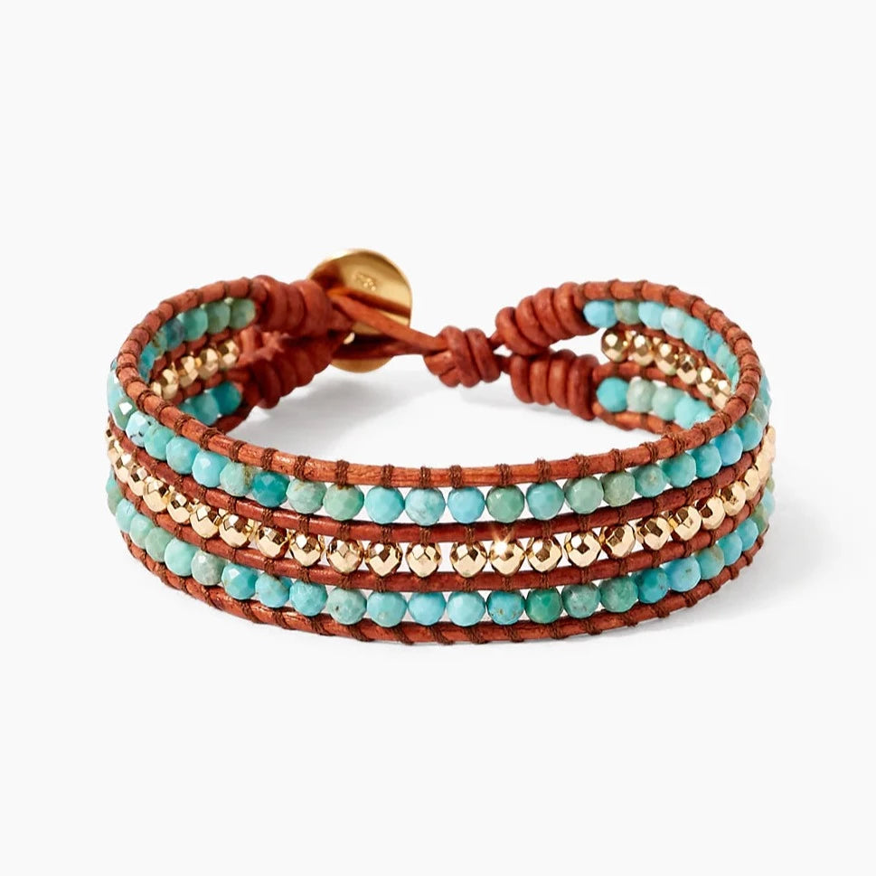 Turquoise Mix Five Wrap Bracelet – Dandelion Jewelry