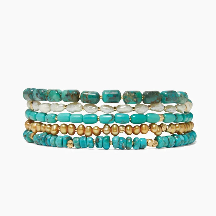 Chan Luu Riviera Wrap Bracelet - Turquoise Mix