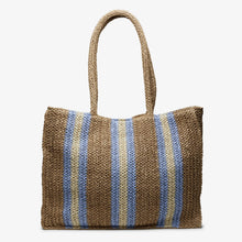 Load image into Gallery viewer, WYETH Naples Paper Straw Tote Bag - Natural Blue