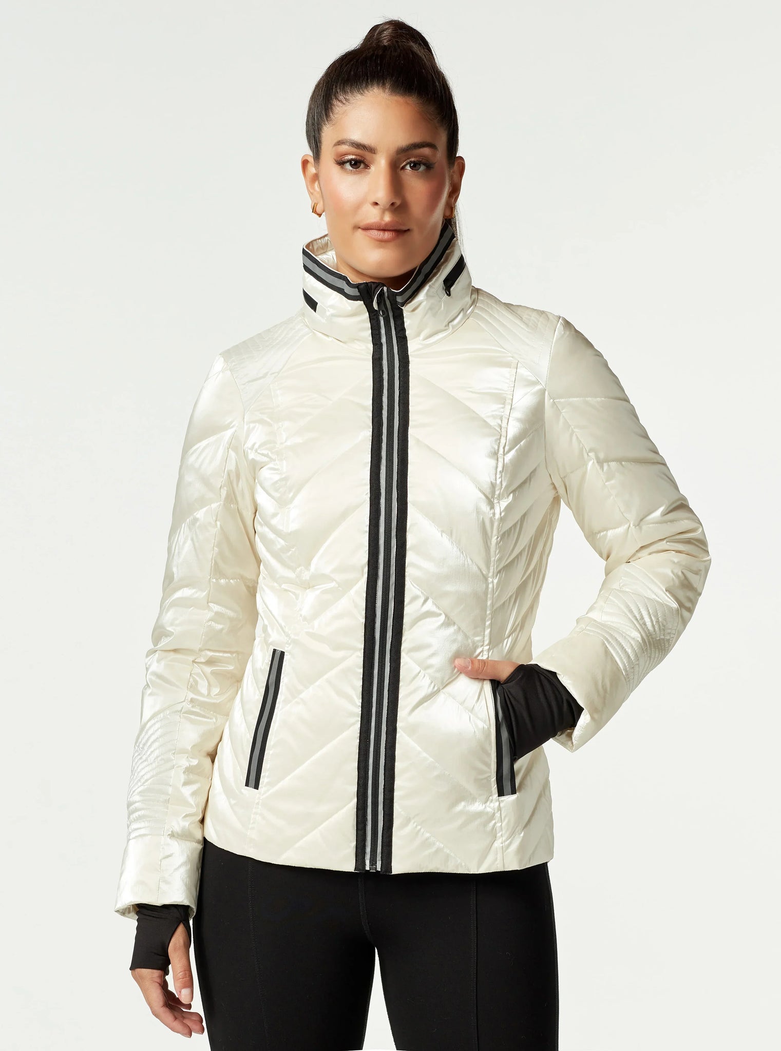 Blanc Noir Super Hero Puffer with Reflective Trim 4 Colors