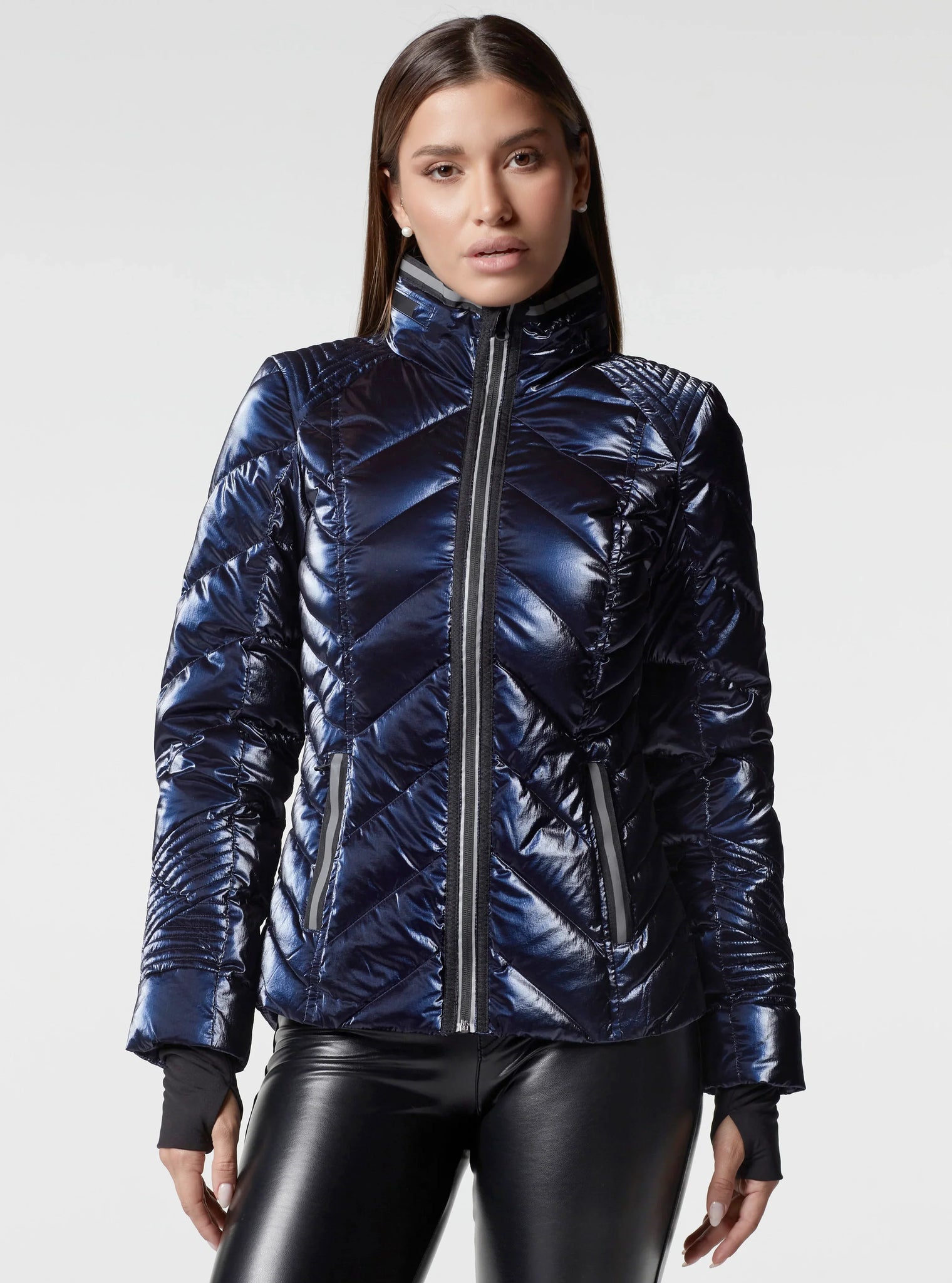 Blanc Noir Super Hero Puffer with Reflective Trim 4 Colors