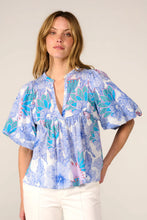 Load image into Gallery viewer, Poupette St. Barth Blouse Flores - Blue Padang