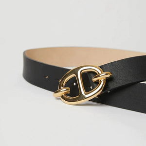 B-Low the Belt Kiara Leather Belt - Black/Gold