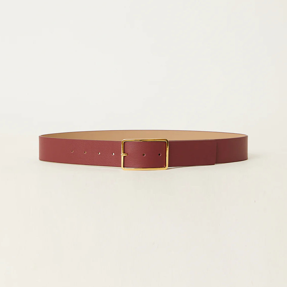 B-Low the Belt Milla Leather Belt - Marroon/Gold