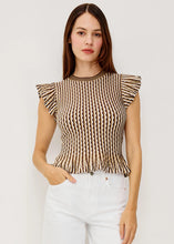 Load image into Gallery viewer, Rails Bryn Top - Brown Stripe
