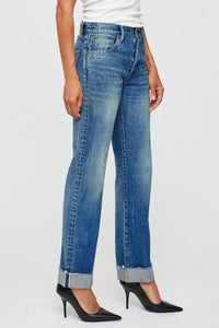 Moussy Hopewell Selvedge Straight - Dark Blue