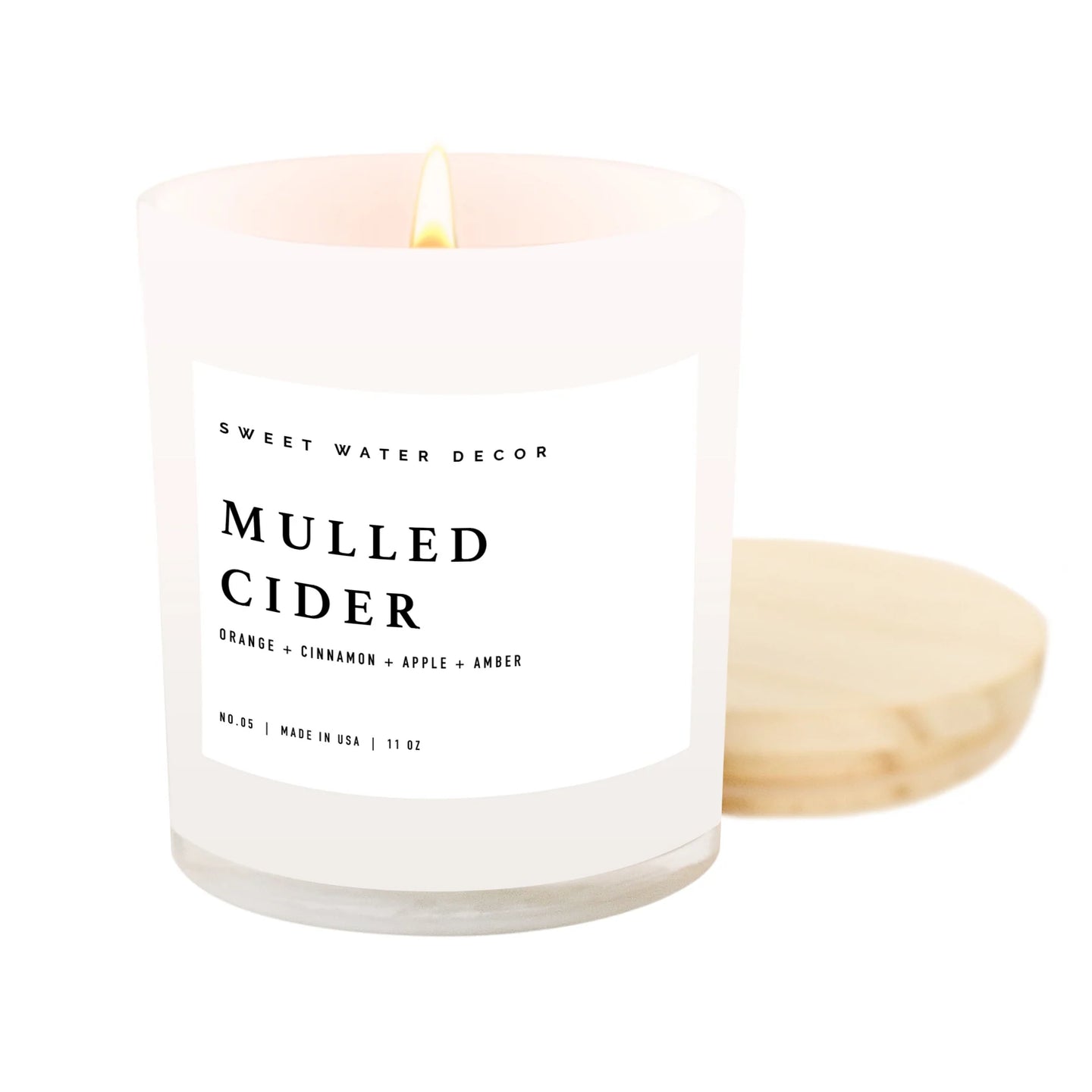 Sweet Water Decor Soy Candle + Wood Lid - Mulled Cider