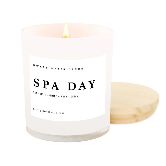 Sweet Water Decor Soy Candle + Wood Lid - Spa Day