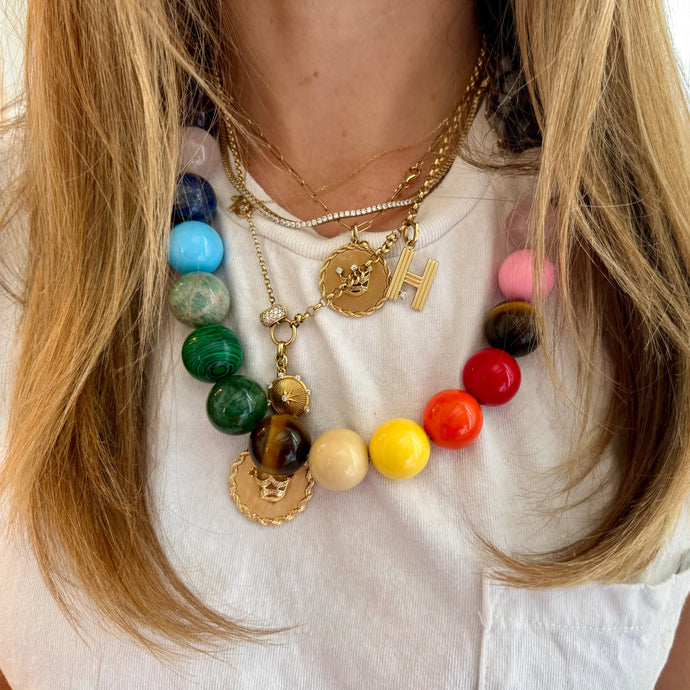 La Lumiere Prism Royale Bubblegum Beaded Necklaces - 4 Colors
