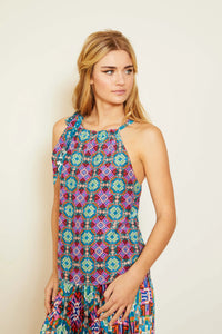 Caballero Caroline Kaleidoscope Batik Reversible Top