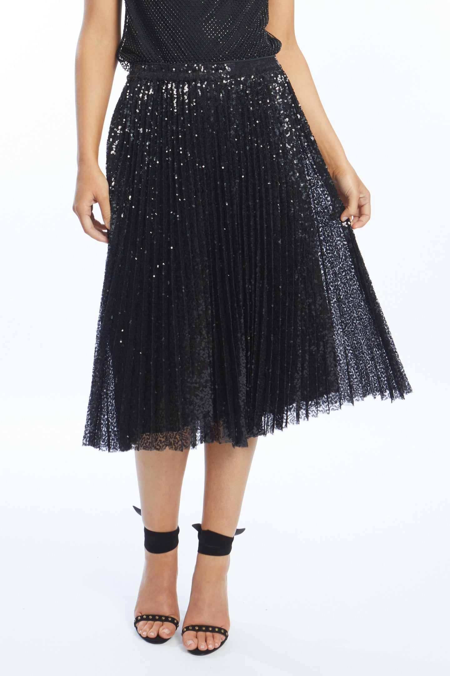 Caballero Kailey Sequin Skirt - Black