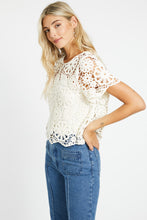 Load image into Gallery viewer, Caballero Carmen Lace Top - Ivory