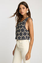Load image into Gallery viewer, Caballero Isabelle Top - Navy/Cream