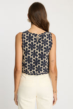 Load image into Gallery viewer, Caballero Isabelle Top - Navy/Cream