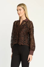 Load image into Gallery viewer, Caballero Emmie Top - Chocolate Brown/Black Lace