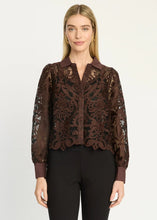 Load image into Gallery viewer, Caballero Emmie Top - Chocolate Brown/Black Lace