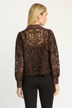 Load image into Gallery viewer, Caballero Emmie Top - Chocolate Brown/Black Lace