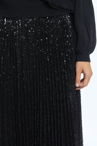 Caballero Kailey Sequin Skirt - Black