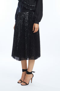 Caballero Kailey Sequin Skirt - Black