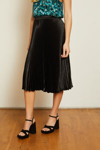 Caballero Mia Black Shiny Woven Skirt - 2 Colors