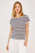 Load image into Gallery viewer, Rails Cady Top - Ivory Indigo Stripe